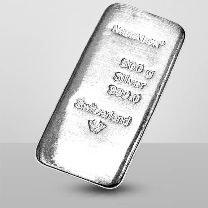 Investiční stříbrný slitek 500g - Metalor