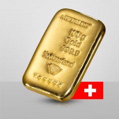 Investiční zlatá cihla 100g - Metalor