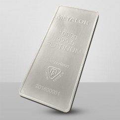 Investiční platinový slitek 1000g - Metalor