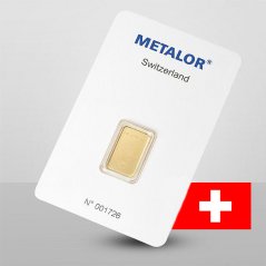 Investiční zlatý slitek 2g - Metalor